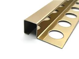 Stainless Steel Square Tile Trim (Gloss Gold)